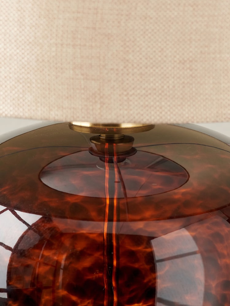 Pacific Brown Lucien Tortoiseshell Glass Table Lamp - Image 2 of 5