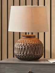 Pacific Bronze Anneli Texture Ceramic Table Lamp - Image 1 of 1