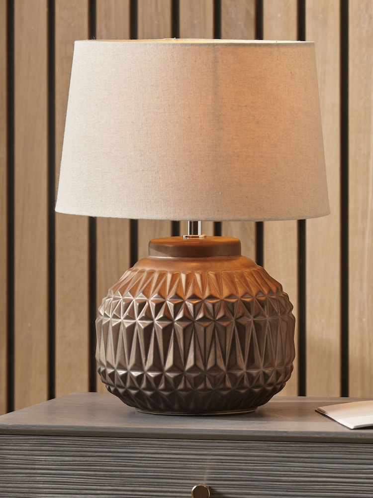 Pacific Bronze Anneli Texture Ceramic Table Lamp - Image 1 of 1