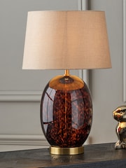 Pacific Brown Lucien Glass Tall Table Lamp - Image 1 of 6