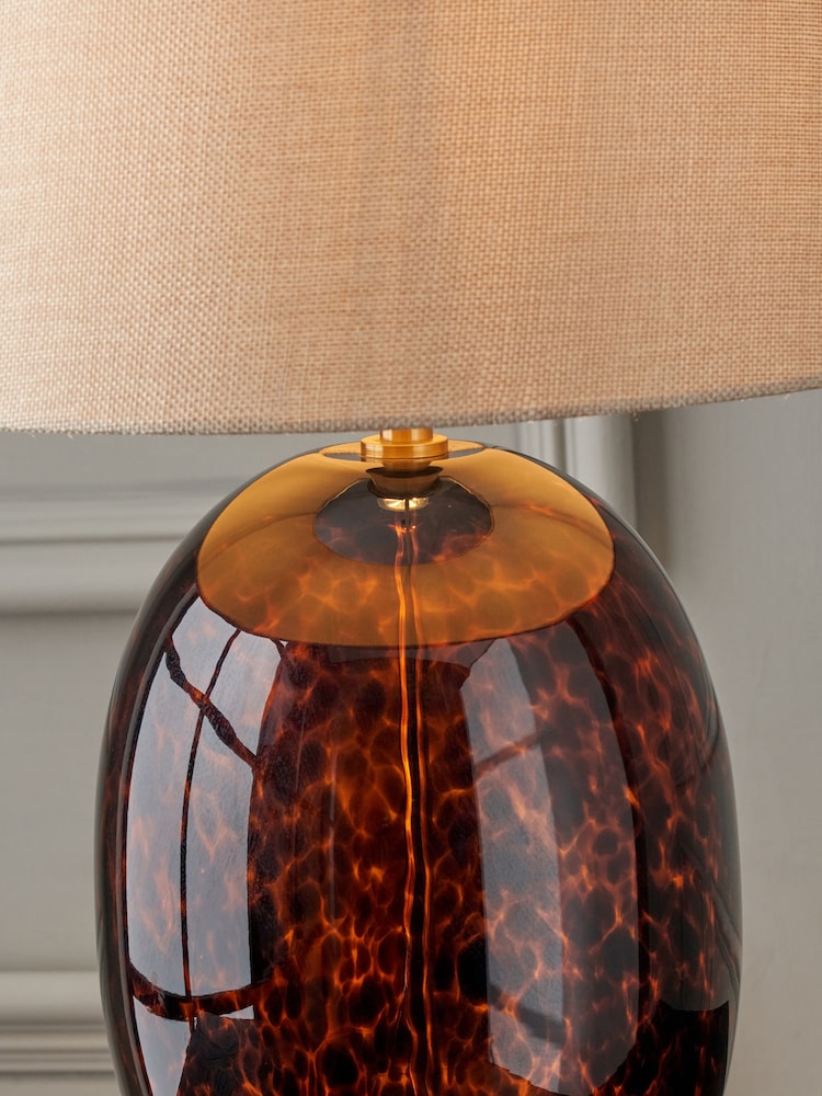 Pacific Brown Lucien Glass Tall Table Lamp - Image 2 of 6