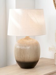 Pacific Black Anneli Texture Ceramic Table Lamp - Image 1 of 6