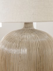 Pacific Black Anneli Texture Ceramic Table Lamp - Image 2 of 6