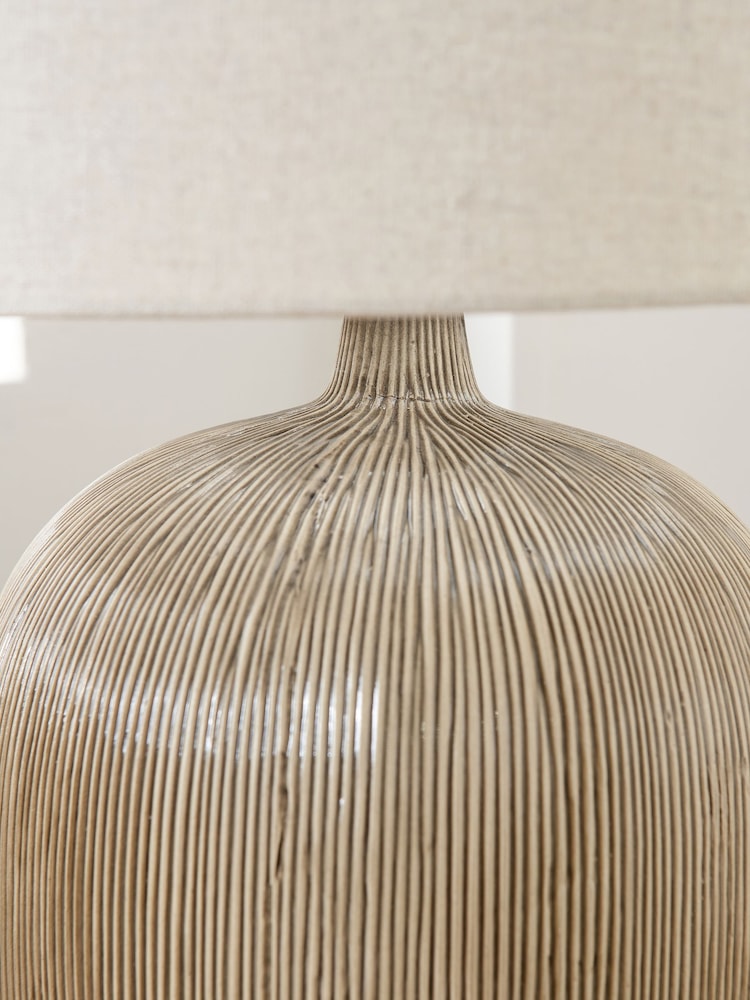 Pacific Black Anneli Texture Ceramic Table Lamp - Image 2 of 6