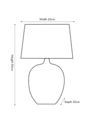 Pacific Black Anneli Texture Ceramic Table Lamp - Image 6 of 6