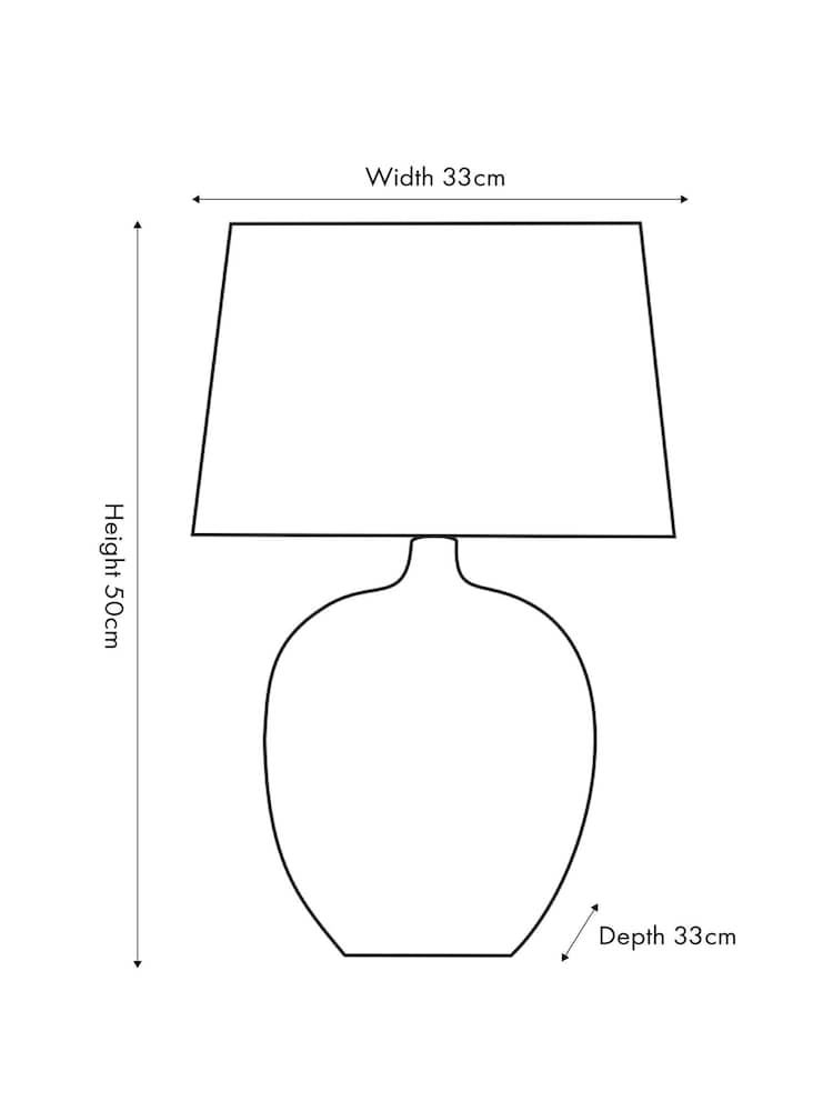 Pacific Black Anneli Texture Ceramic Table Lamp - Image 6 of 6