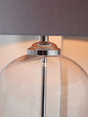 Pacific Silver Glass Cloche Table Lamp - Image 2 of 6