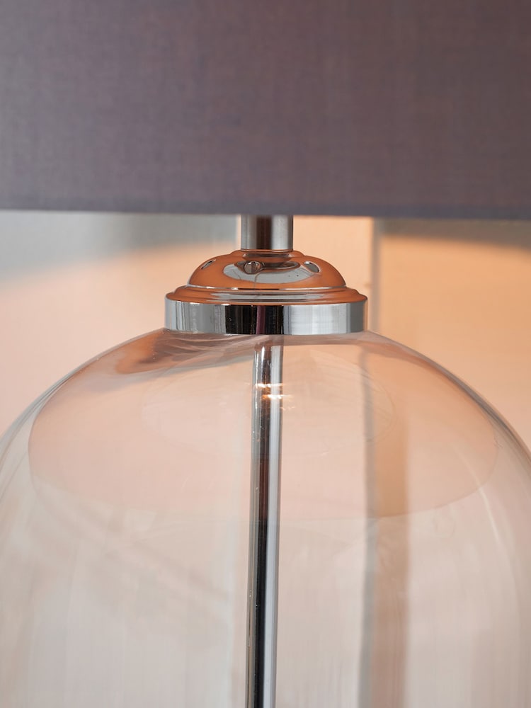 Pacific Silver Glass Cloche Table Lamp - Image 2 of 6