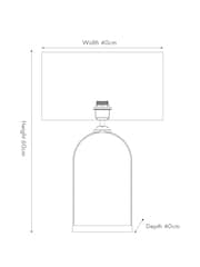 Pacific Silver Glass Cloche Table Lamp - Image 6 of 6