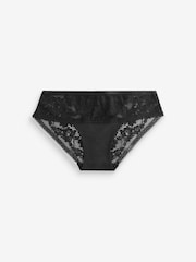 Black Brazilian Microfibre And Lace Knickers - Image 6 of 6