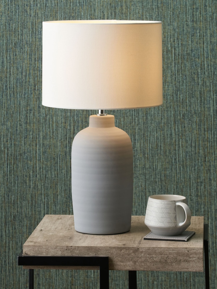 Pacific Grey Soren Matt Ceramic Table Lamp - Image 1 of 5
