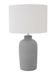 Pacific Grey Soren Matt Ceramic Table Lamp - Image 4 of 5