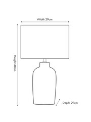 Pacific Grey Soren Matt Ceramic Table Lamp - Image 5 of 5