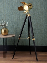Pacific Gold Hereford Tripod Floor Lamp - Image 1 of 6