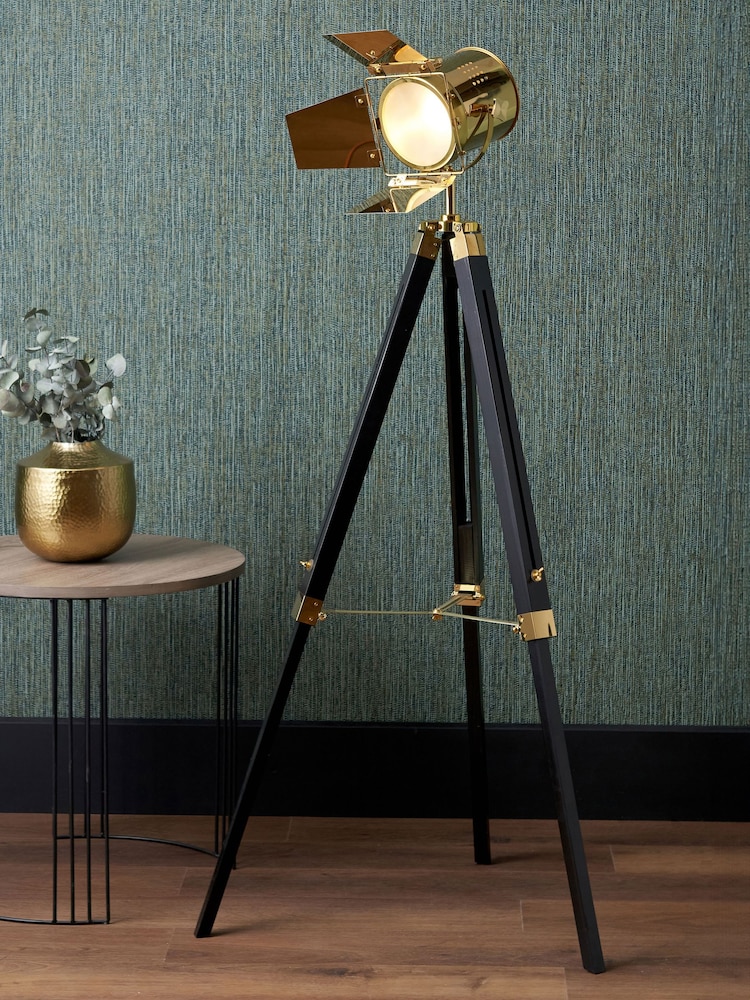 Pacific Gold Hereford Tripod Floor Lamp - Image 1 of 6