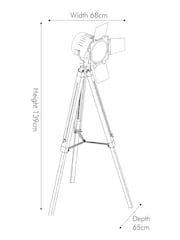 Pacific Gold Hereford Tripod Floor Lamp - Image 6 of 6