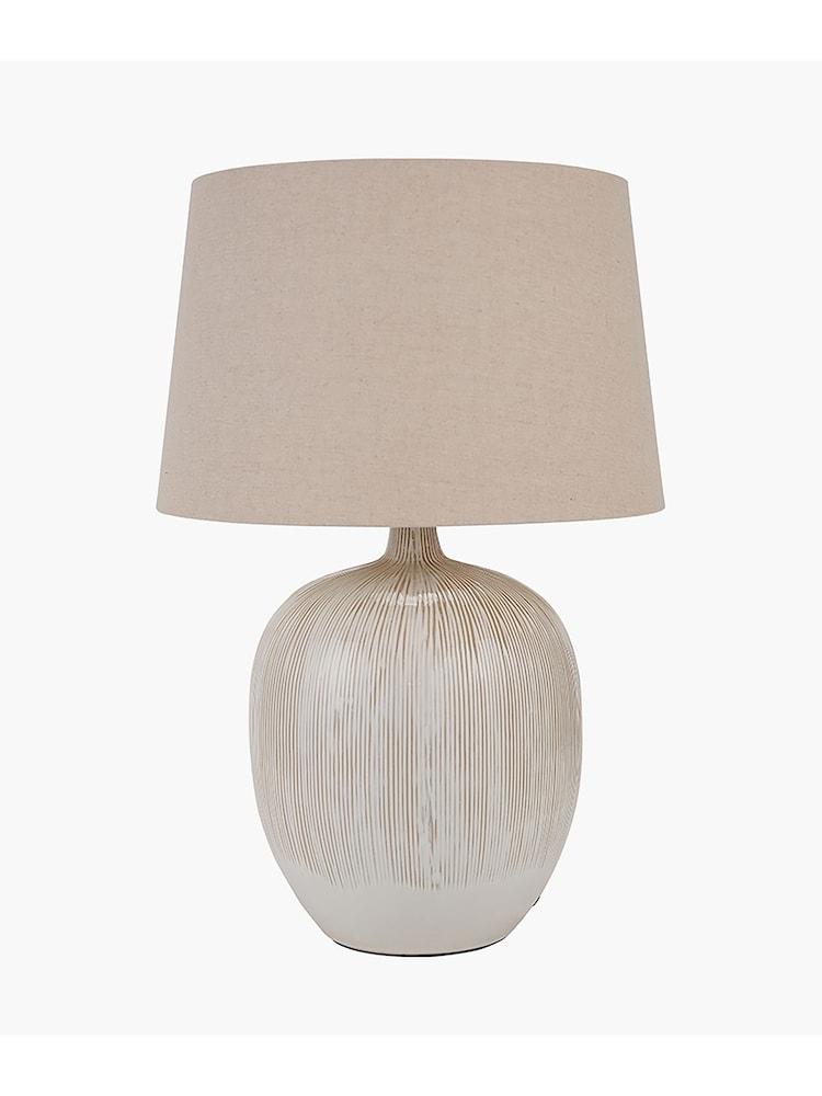 Pacific Natural Anneli Texture Ceramic Table Lamp - Image 2 of 6