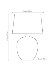 Pacific Natural Anneli Texture Ceramic Table Lamp - Image 4 of 6