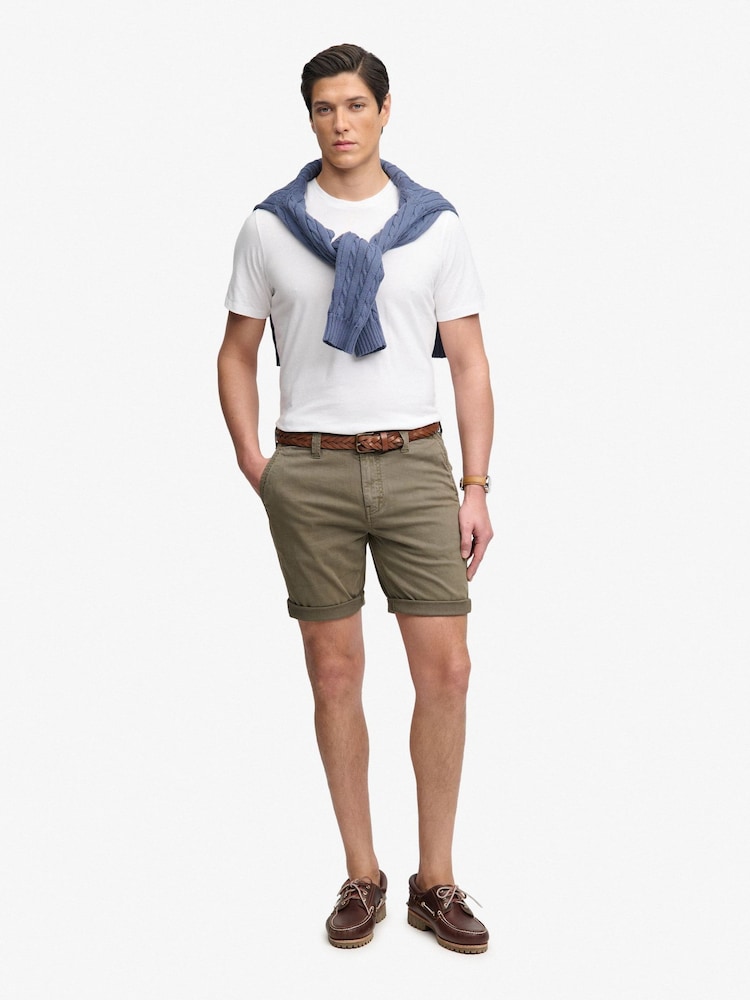 SUPERDRY Green Utility Chino Shorts - Image 1 of 8