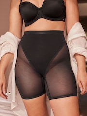 Black Tummy Control Bum Lifting Shaping Shorts - Image 4 of 5