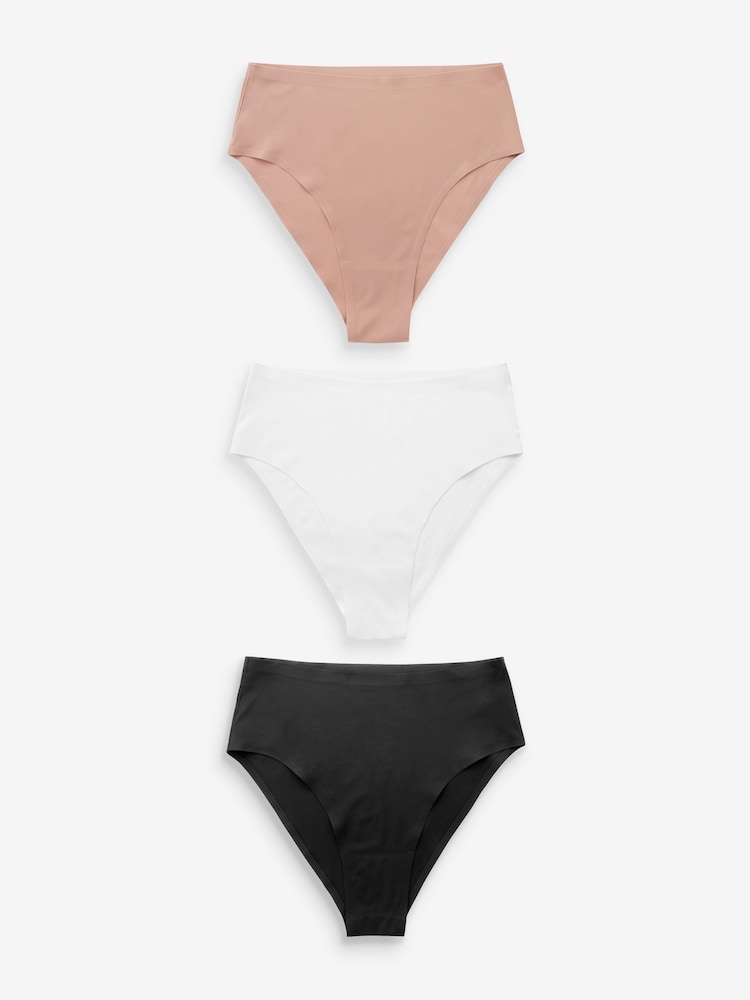 Noir/Blanc/Praline Nude - Lot 3 culottes invisibles Comfort - Image 1 of 5