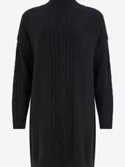 Mint Velvet Black Wool Blend Cable Dress - Image 3 of 3