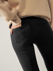 Schwarz - Cropped Leggings aus Denim-Jersey - Image 4 of 6