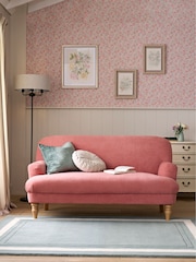 Laura Ashley Baron Chenille Old Rose Pink Clipsham Small 2 Seater Sofa - Image 1 of 8