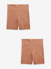 Tan Seamless Smoothing Anti-Chafe Shorts 2 Pack - Image 6 of 8