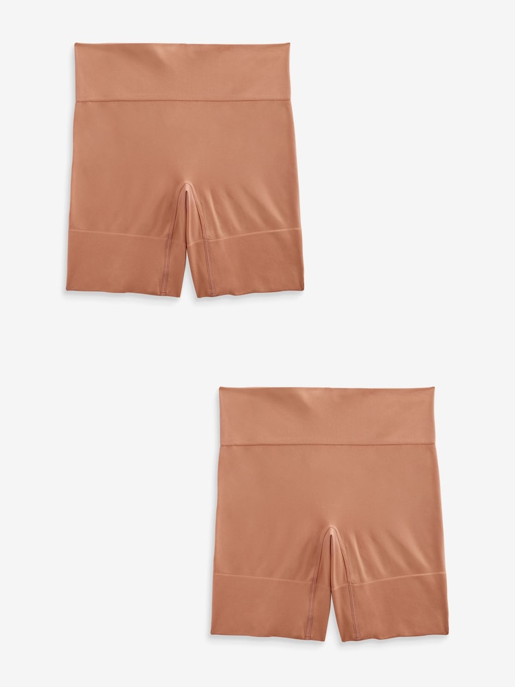 Tan Seamless Smoothing Anti-Chafe Shorts 2 Pack - Image 6 of 8