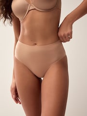 Black/Praline Nude/Chocolate Nude High Rise High Leg No VPL Comfort Knickers 3 Pack - Image 6 of 12