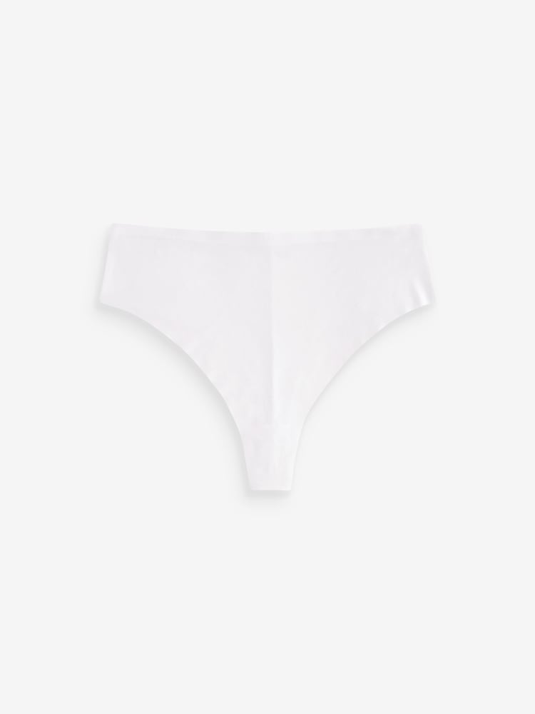 OVRUNS Seamless Thongs For Women No VPL Knickers High Waisted Invisible Underwear Coffee