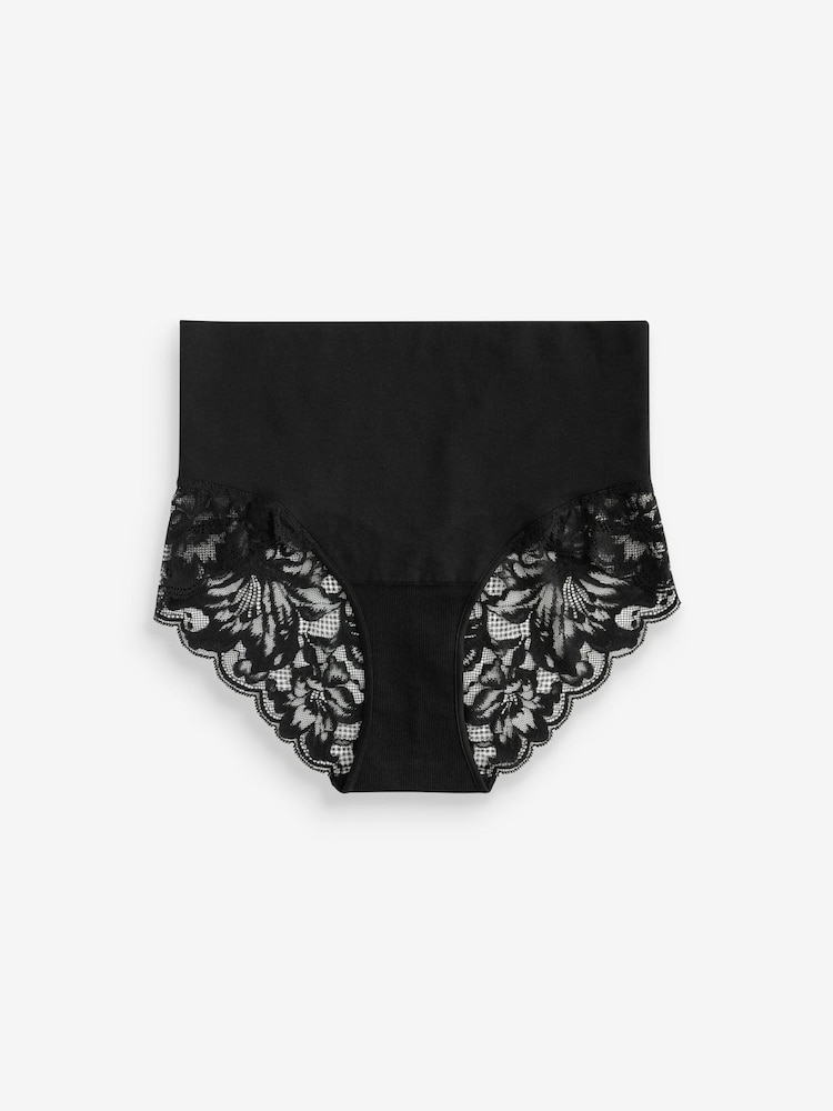 Black Shaping Seamless Lace Back Knickers - Image 6 of 6