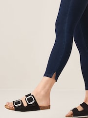 Blue Rinse Cropped Denim Jersey Leggings - Image 5 of 6
