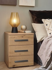 Rauch Artisan Oak Amodi 3 Drawer Bedside Table - Image 1 of 3
