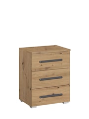 Rauch Artisan Oak Amodi 3 Drawer Bedside Table - Image 2 of 3