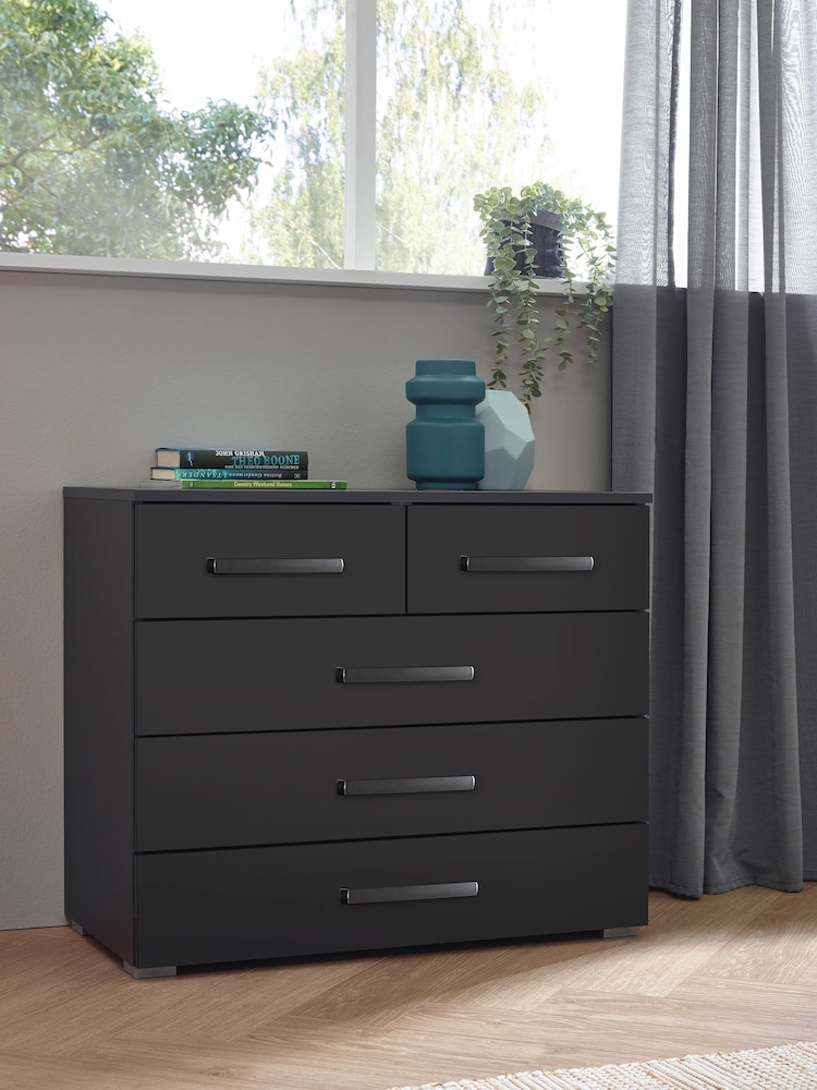 Rauch Metallic Grey Amodi 5 Chest of Drawers - Image 1 of 3