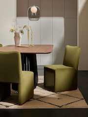 MADE.COM Pistachio Green Velvet Tova Dining Chair - Image 1 of 4