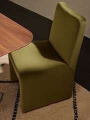 MADE.COM Pistachio Green Velvet Tova Dining Chair - Image 2 of 4