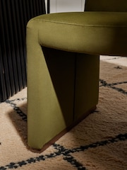 MADE.COM Pistachio Green Velvet Tova Dining Chair - Image 3 of 4