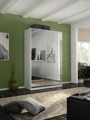 Rauch Alpine White Cameron Mirror Semi Fitted Triple Wardrobe - Image 1 of 3