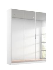 Rauch Alpine White Cameron Mirror Semi Fitted Triple Wardrobe - Image 2 of 3