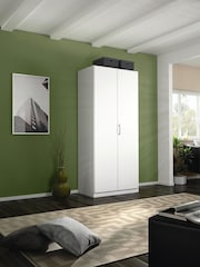 Rauch Alpine White Cameron Wood Semi Fitted Double Wardrobe - Image 1 of 4