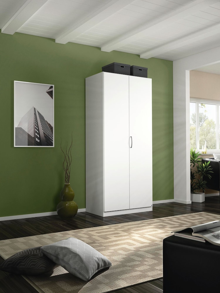 Rauch Alpine White Cameron Wood Semi Fitted Double Wardrobe - Image 1 of 4