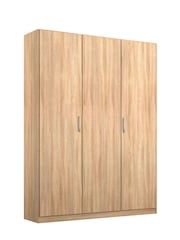 Rauch Sonoma Oak Cameron Wood Semi Fitted Triple Wardrobe - Image 2 of 3