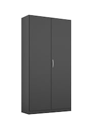 Rauch Metallic Grey Cameron Wood Semi Double Fitted Wardrobe - Image 2 of 4