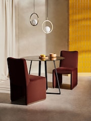 MADE.COM Rust Red Velvet Tova Dining Chair - Image 1 of 6