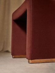 MADE.COM Rust Red Velvet Tova Dining Chair - Image 4 of 6