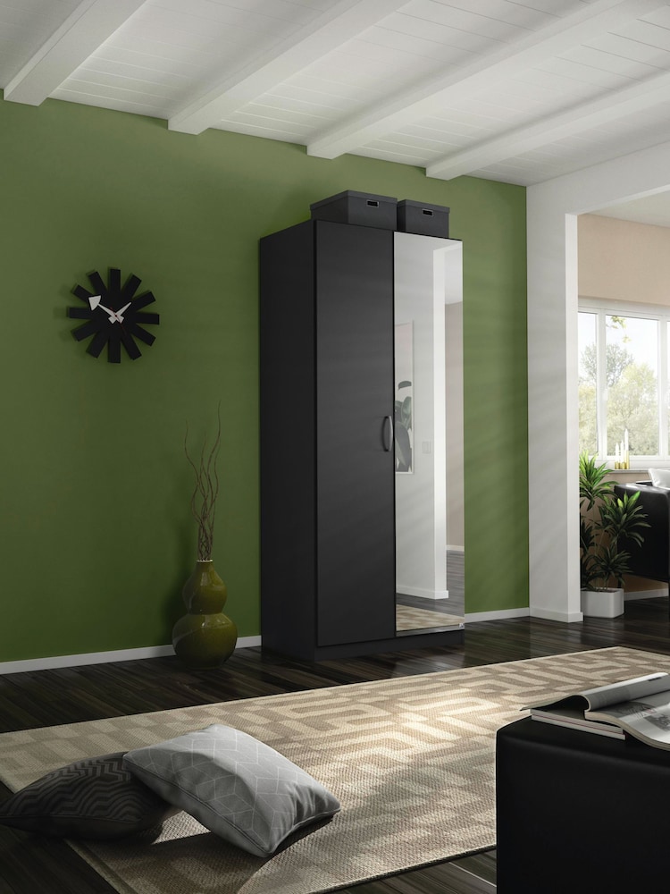 Rauch Metallic Grey Cameron Wood and Mirror Semi Fitted Double Wardrobe - Image 1 of 4
