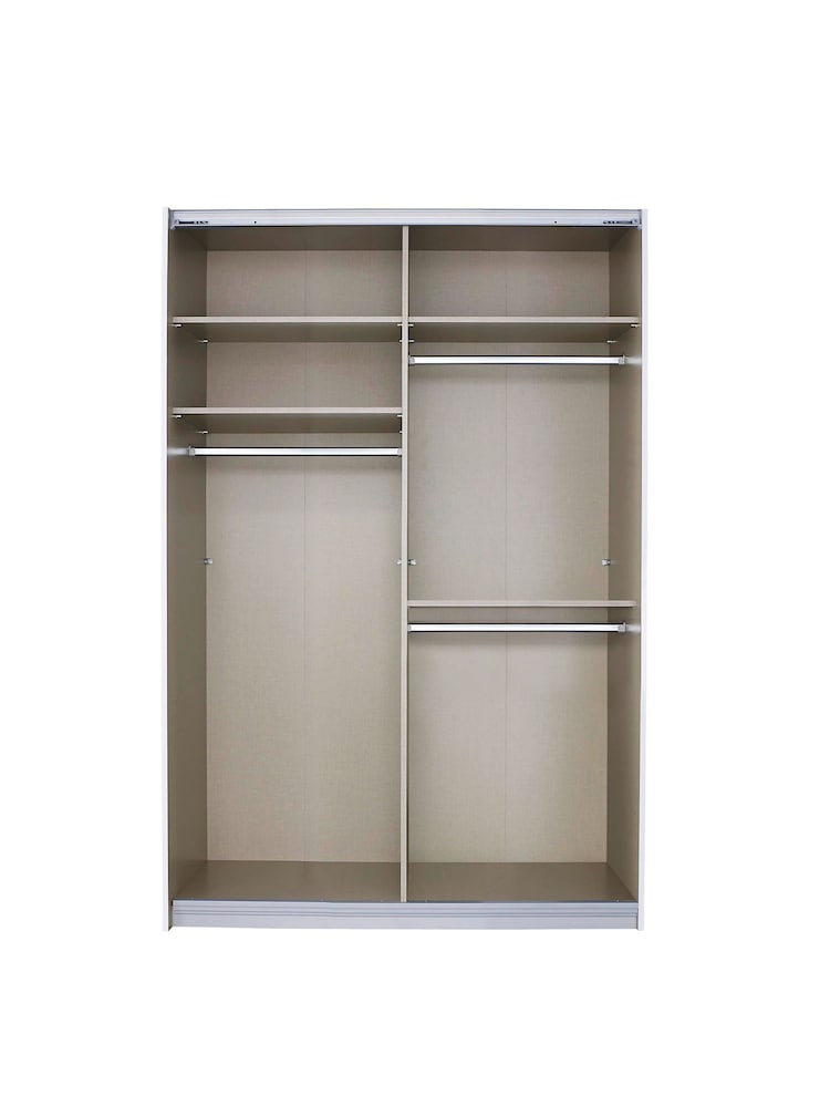 Rauch Textile Metal Wardrobe Accessories 136cm  2 Shelves Hang Rail Soft Close - Image 1 of 1
